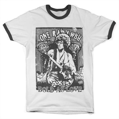 Jimi Hendrix - Bold As Love Ringer Mens T-Shirt (White-Black)