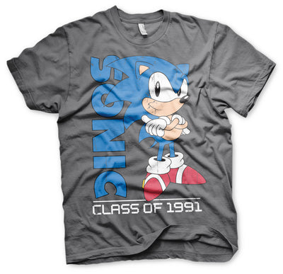 Sonic The Hedgehog - Class Of 1991 Mens T-Shirt (Dark Grey)
