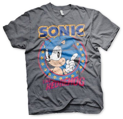 Sonic The Hedgehog - Mens T-Shirt (Dark-Heather)