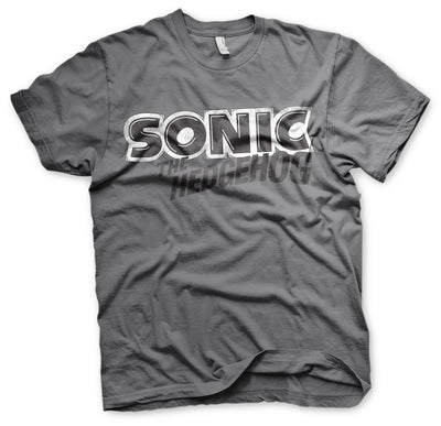 Sonic The Hedgehog - Classic Logo Mens T-Shirt (Dark Grey)