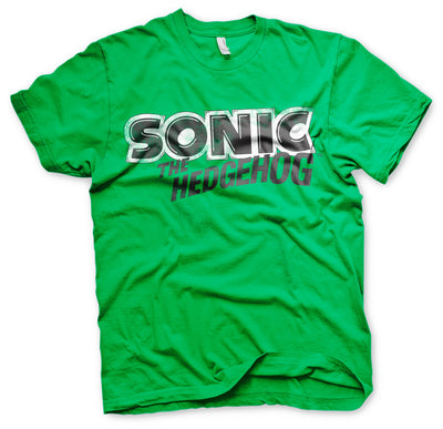 Sonic The Hedgehog - Classic Logo Mens T-Shirt (Green)