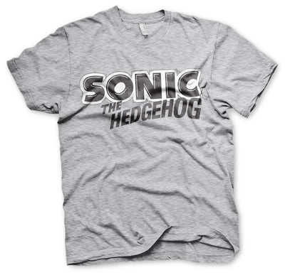 Sonic The Hedgehog - Classic Logo Mens T-Shirt (Heather Grey)