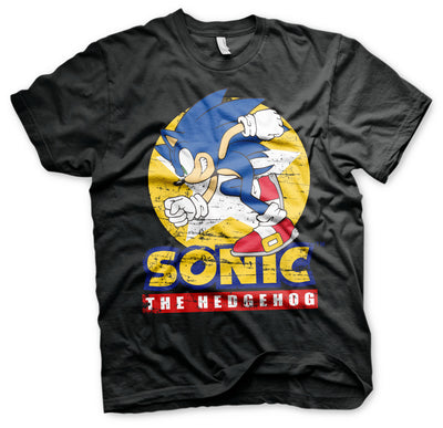 Sonic The Hedgehog - Fast Sonic - Sonic Th Mens T-Shirt (Black)