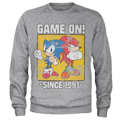 Sonic The Hedgehog - Sonic - Game On Since 1991 Sweatshirt (Heather Grey)
