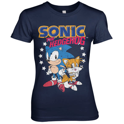 Sonic The Hedgehog - Sonic & Tails Women T-Shirt (Navy)