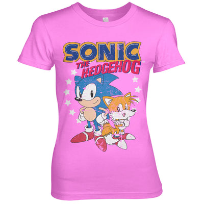 Sonic The Hedgehog - Sonic & Tails Women T-Shirt (Pink)