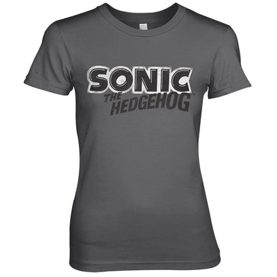 Sonic The Hedgehog - Classic Logo Women T-Shirt (Dark Grey)