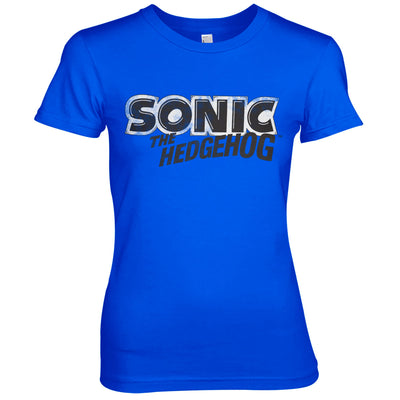 Sonic The Hedgehog - Classic Logo Women T-Shirt (Blue)