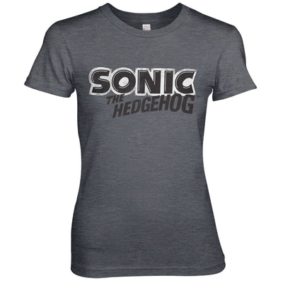 Sonic The Hedgehog - Classic Logo Women T-Shirt (Dark-Heather)