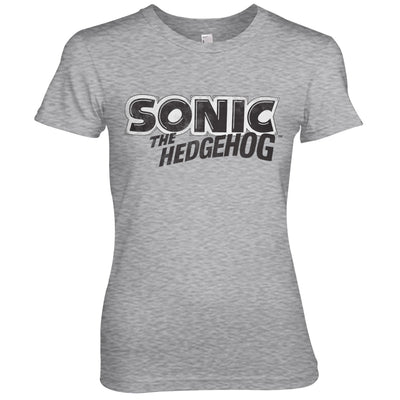 Sonic The Hedgehog - Classic Logo Women T-Shirt (Heather Grey)