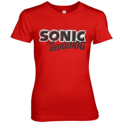 Sonic The Hedgehog - Classic Logo Women T-Shirt (Red)
