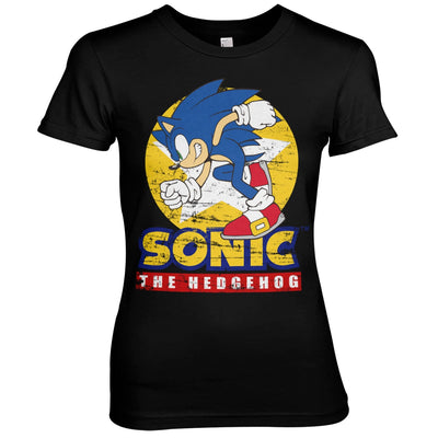 Sonic The Hedgehog - Fast Sonic - Sonic Th Women T-Shirt (Black)
