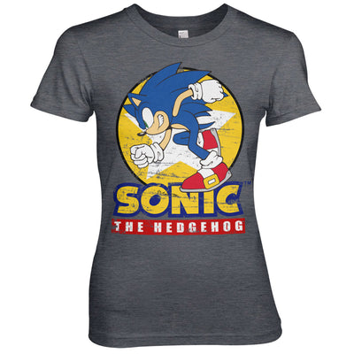 Sonic The Hedgehog - Fast Sonic - Sonic Th Women T-Shirt (Dark-Heather)