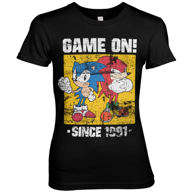 Sonic The Hedgehog - Sonic - Game On Since 1991 Women T-Shirt (Black)