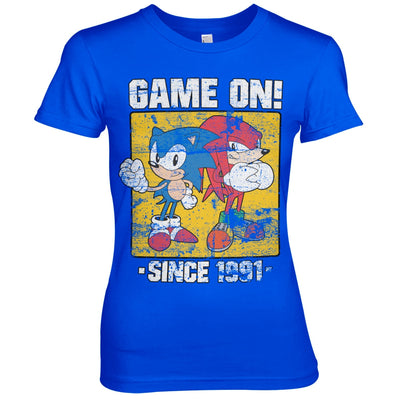 Sonic The Hedgehog - Sonic - Game On Since 1991 Women T-Shirt (Blue)