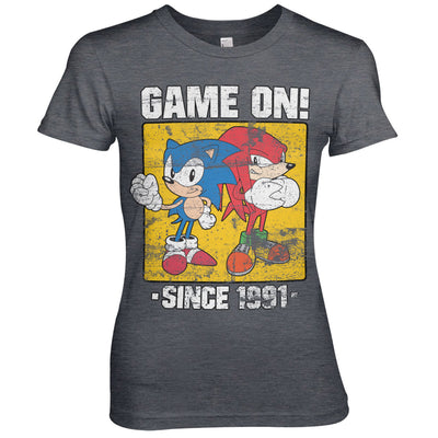 Sonic The Hedgehog - Sonic - Game On Since 1991 Women T-Shirt (Dark-Heather)