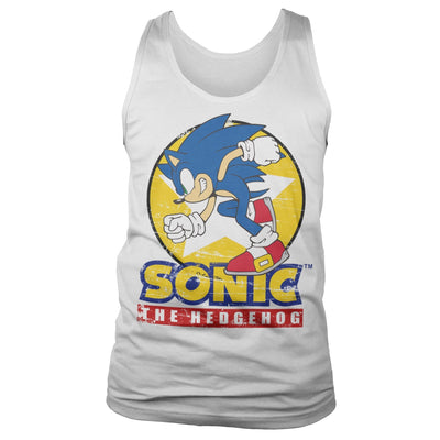 Sonic The Hedgehog - Fast Sonic - Sonic Th Mens Tank Top Vest (White)