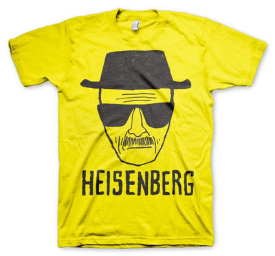 Breaking Bad - Heisenberg Sketch Mens T-Shirt (Yellow)