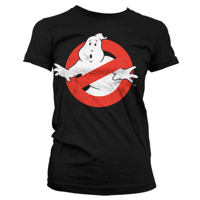 Ghostbusters - Distressed Logo Women T-Shirt (Black)