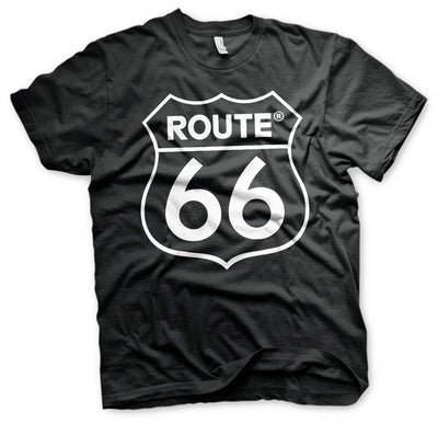 Route 66 - Logo Mens T-Shirt (Black)