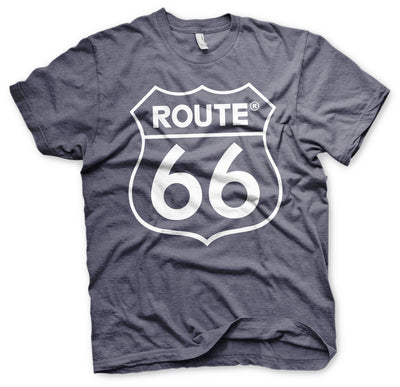 Route 66 - Logo Mens T-Shirt (Navy-Heather)