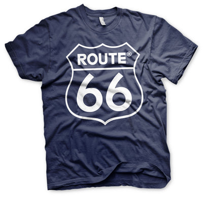 Route 66 - Logo Mens T-Shirt (Navy)