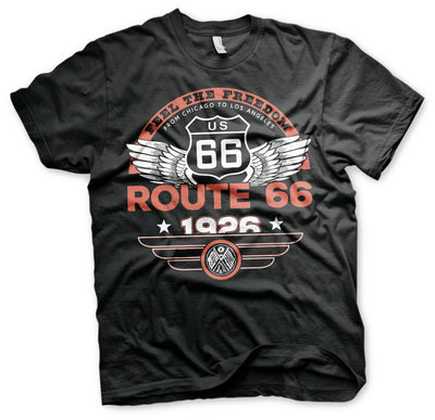 Route 66 - Feel The Freedom Mens T-Shirt (Black)