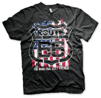Route 66 - America Mens T-Shirt (Black)
