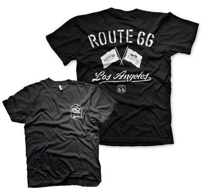 Route 66 - Los Angeles Mens T-Shirt (Black)