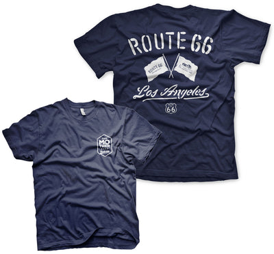 Route 66 - Los Angeles Mens T-Shirt (Navy)