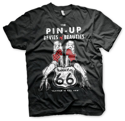 Route 66 - Pin-Ups Mens T-Shirt (Black)
