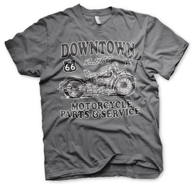 Route 66 - Downtown Service Mens T-Shirt (Dark Grey)