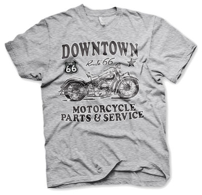 Route 66 - Downtown Service Mens T-Shirt (Heather Grey)