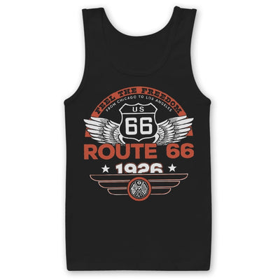 Route 66 - Feel The Freedom Mens Tank Top Vest (Black)