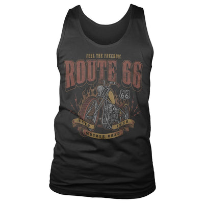 Route 66 - Golden Chopper Mens Tank Top Vest (Black)