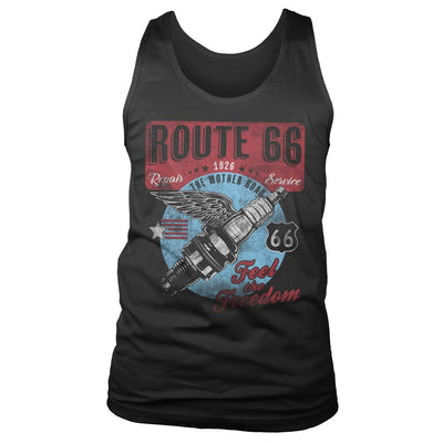 Route 66 - Vintage Spark Mens Tank Top Vest (Black)