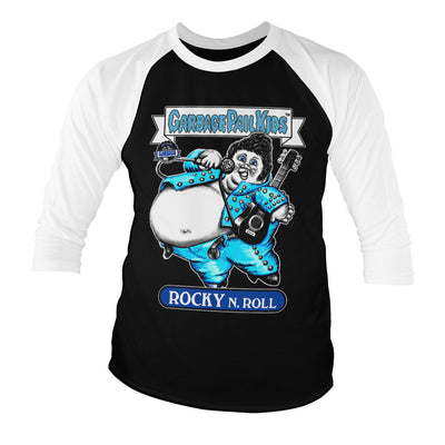 Garbage Pail Kids - Rocky N. Roll Baseball 3/4 Sleeve T-Shirt (White-Black)