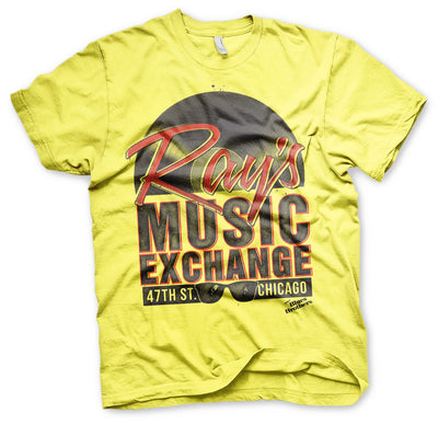 The Blues Brothers - Ray's Music Excha Mens T-Shirt (Yellow)