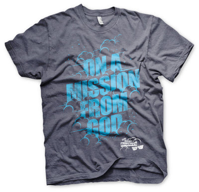 The Blues Brothers - On A Mission From Mens T-Shirt (Navy-Heather)