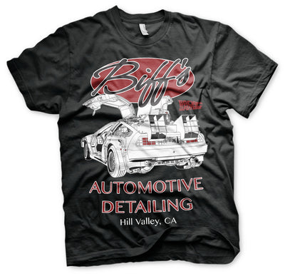 Back To The Future - Biff's Automotive Detailing Big & Tall Mens T-Shirt (Black)