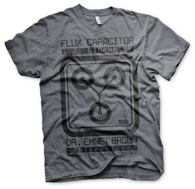 Back To The Future - Flux Capacitor Mens T-Shirt (Dark-Heather)