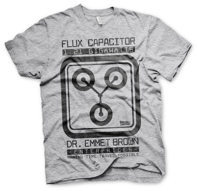 Back To The Future - Flux Capacitor Mens T-Shirt (Heather Grey)