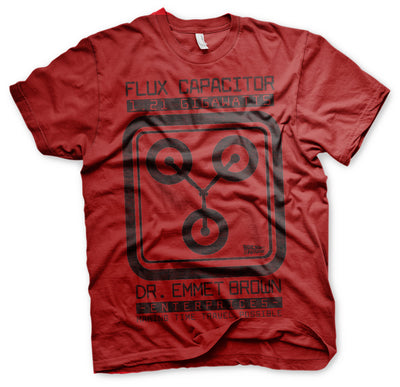 Back To The Future - Flux Capacitor Mens T-Shirt (Tango-Red)