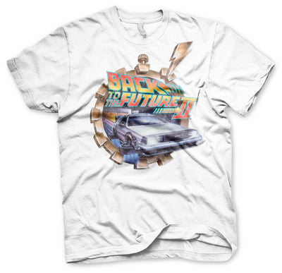 Back To The Future - Part II Vintage Ringer Mens T-Shirt (White)