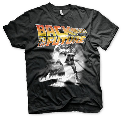 Back To The Future - Poster Mens T-Shirt (Black)