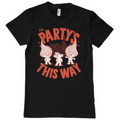 Good Luck Trolls - The Party's This Way Mens T-Shirt