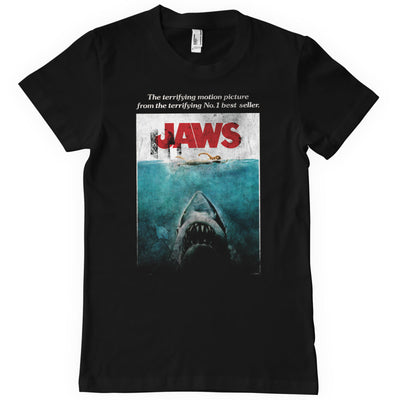 JAWS - Washed Poster Big & Tall Mens T-Shirt (Black)