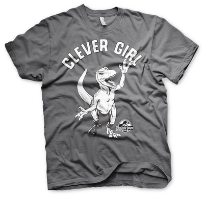 Jurassic Park - Clever Girl Mens T-Shirt (Dark Grey)