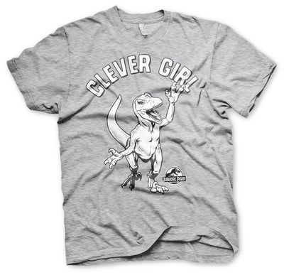 Jurassic Park - Clever Girl Mens T-Shirt (Heather Grey)