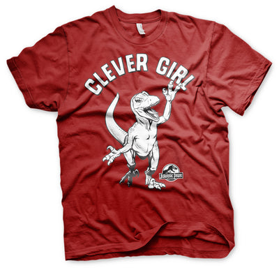 Jurassic Park - Clever Girl Mens T-Shirt (Tango-Red)